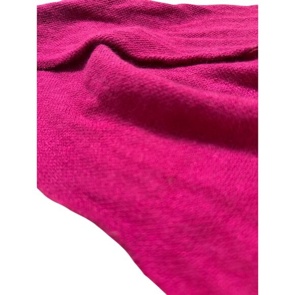 Soft Knitted Scarf – Fuchsia Magenta Knit Wrap (43” x 7.25”) - Picture 2 of 3